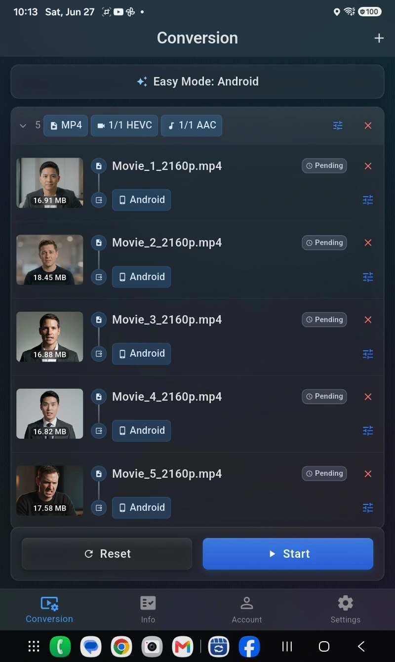 RecodeFlow Android Tablet UI