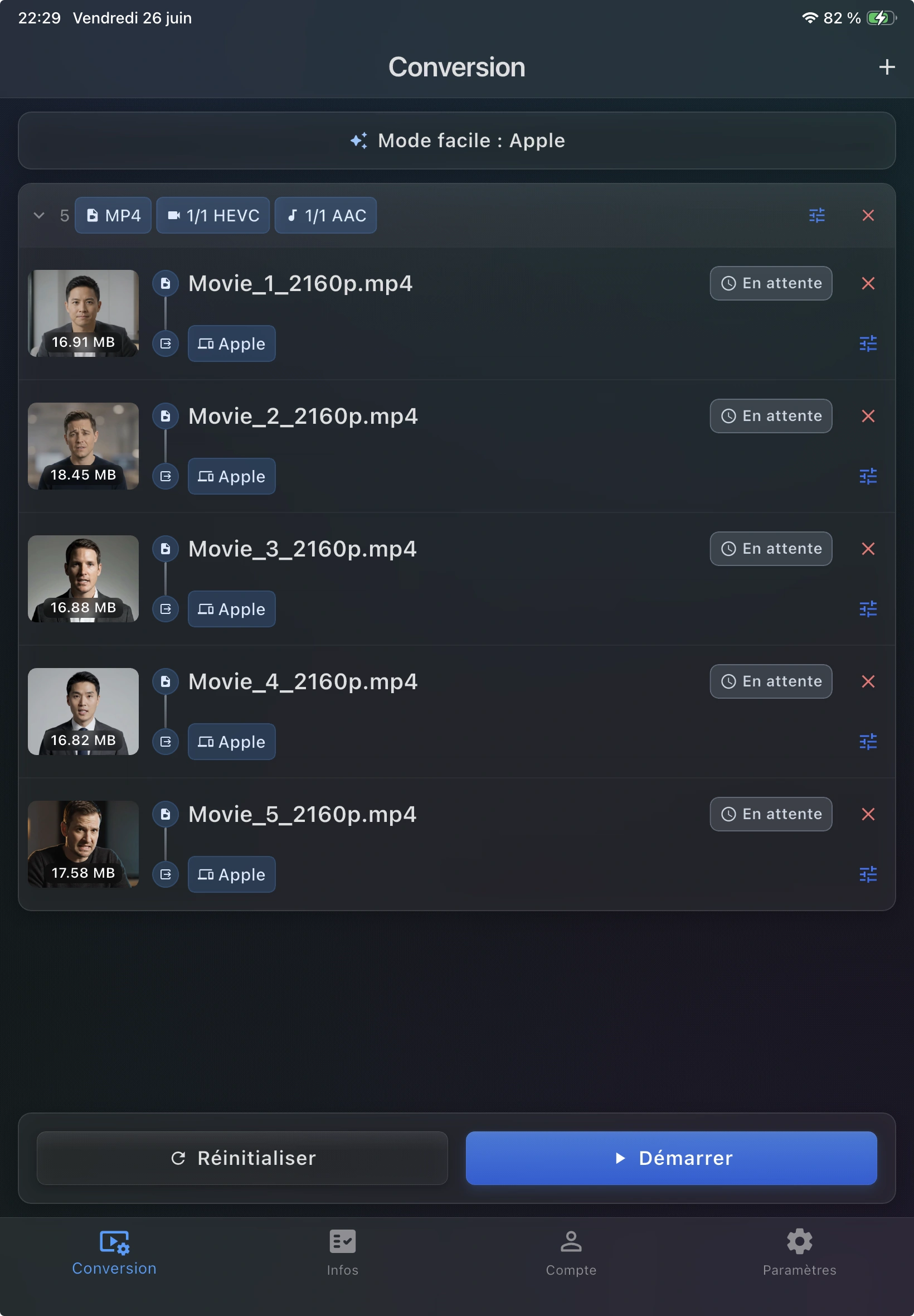 RecodeFlow iPad UI